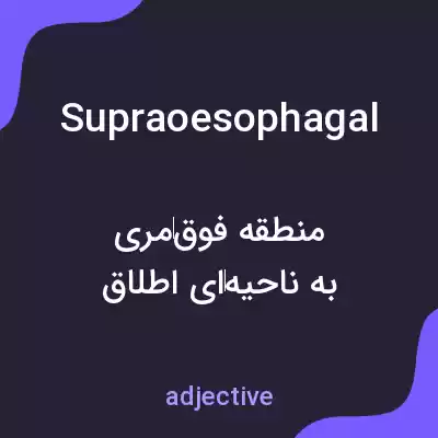 معنی supraoesophagal به فارسی معنی supraoesophagal به فارسی