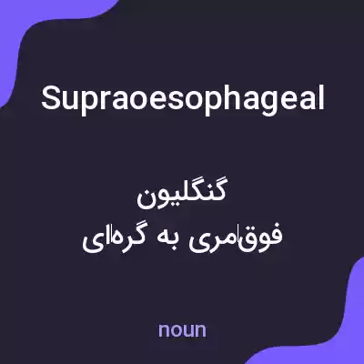 معنی supraoesophageal به فارسی معنی supraoesophageal به فارسی