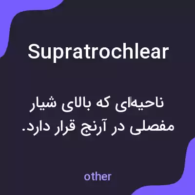 معنی supratrochlear به فارسی معنی supratrochlear به فارسی