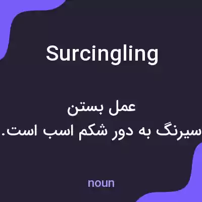 معنی surcingling به فارسی معنی surcingling به فارسی