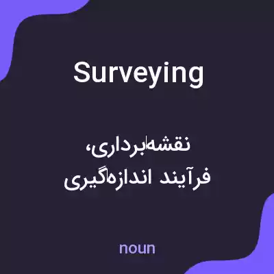 معنی surveying به فارسی معنی surveying به فارسی