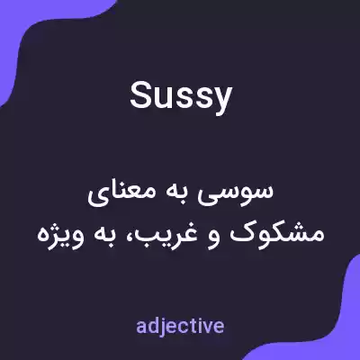 معنی sussy به فارسی معنی sussy به فارسی