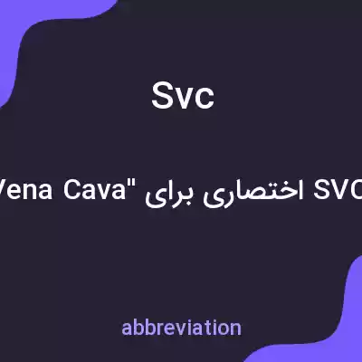 معنی svc به فارسی معنی svc به فارسی