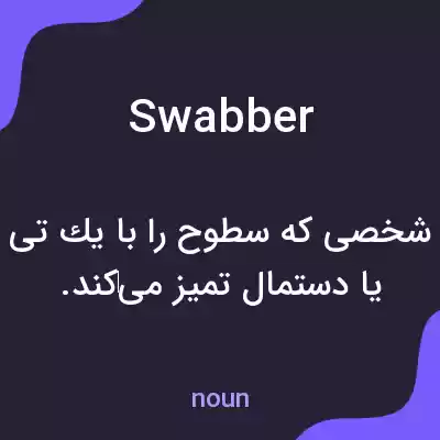 معنی swabber به فارسی معنی swabber به فارسی