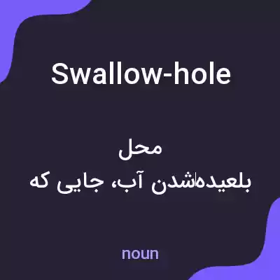 معنی swallow-hole به فارسی معنی swallow-hole به فارسی