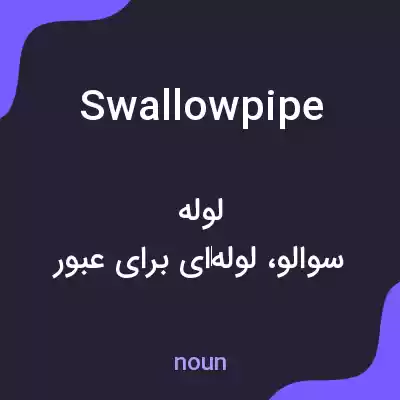 معنی swallowpipe به فارسی معنی swallowpipe به فارسی