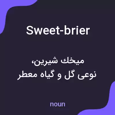 معنی sweet-brier به فارسی معنی sweet-brier به فارسی