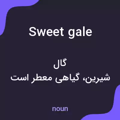 معنی sweet gale به فارسی معنی sweet gale به فارسی