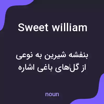 معنی sweet william به فارسی معنی sweet william به فارسی