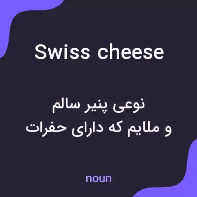 معنی swiss cheese به فارسی معنی swiss cheese به فارسی
