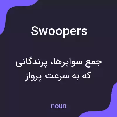 معنی swoopers به فارسی معنی swoopers به فارسی