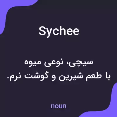 معنی sychee به فارسی معنی sychee به فارسی