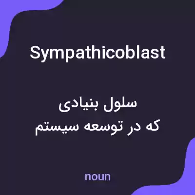 معنی sympathicoblast به فارسی معنی sympathicoblast به فارسی