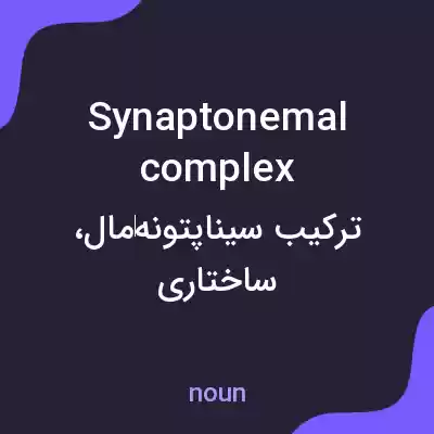 معنی synaptonemal complex به فارسی معنی synaptonemal complex به فارسی