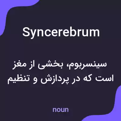 معنی syncerebrum به فارسی معنی syncerebrum به فارسی