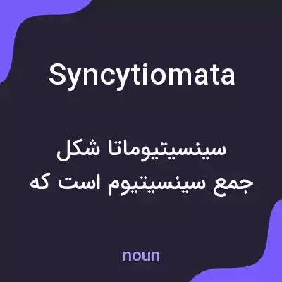 معنی syncytiomata به فارسی معنی syncytiomata به فارسی