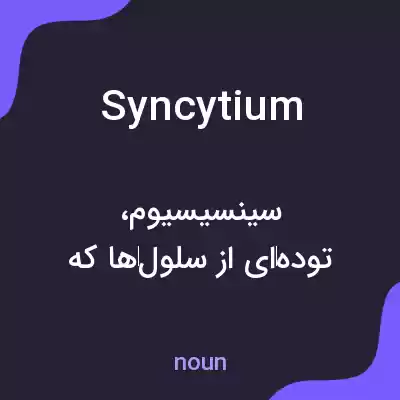 معنی syncytium به فارسی معنی syncytium به فارسی