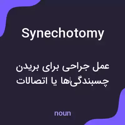 معنی synechotomy به فارسی معنی synechotomy به فارسی