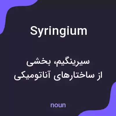 معنی syringium به فارسی معنی syringium به فارسی