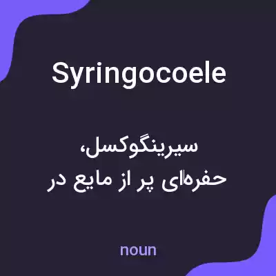 معنی syringocoele به فارسی معنی syringocoele به فارسی