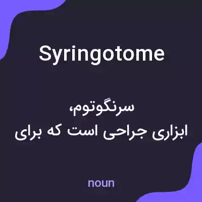 معنی syringotome به فارسی معنی syringotome به فارسی