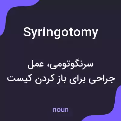 معنی syringotomy به فارسی معنی syringotomy به فارسی