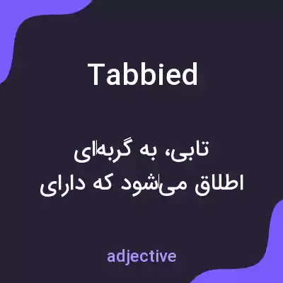 معنی tabbied به فارسی معنی tabbied به فارسی