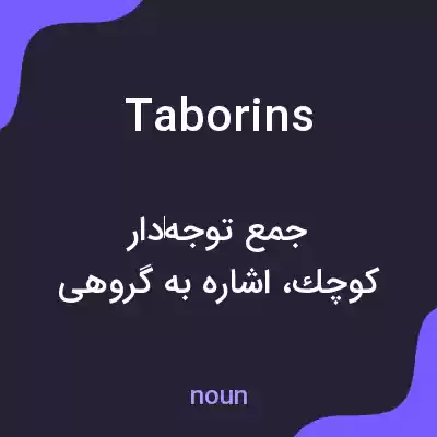 معنی taborins به فارسی