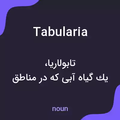 معنی tabularia به فارسی معنی tabularia به فارسی