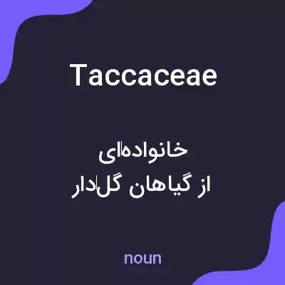 معنی taccaceae به فارسی معنی taccaceae به فارسی
