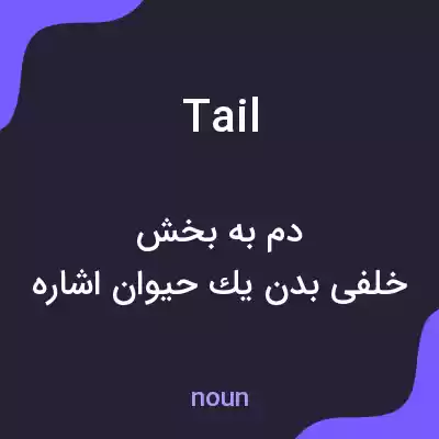 معنی tail به فارسی معنی tail به فارسی