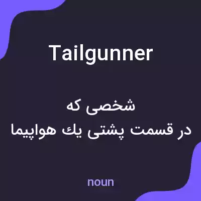 معنی tailgunner به فارسی