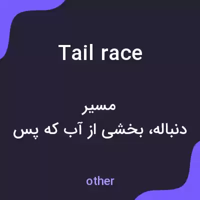 معنی tail race به فارسی