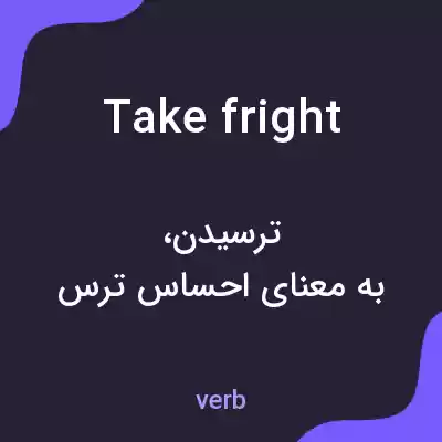 معنی take fright به فارسی معنی take fright به فارسی