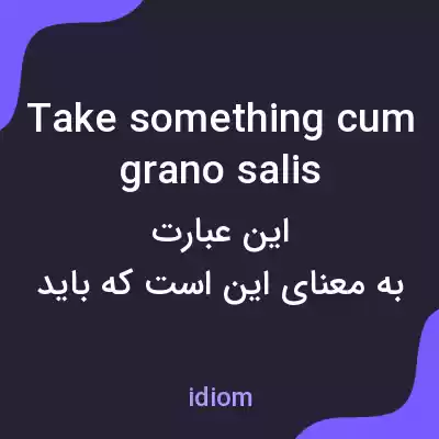 معنی take something cum grano salis به فارسی معنی take something cum grano salis به فارسی