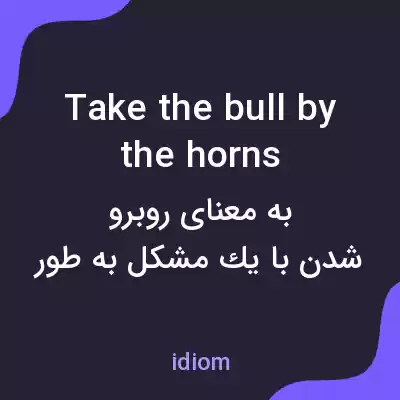 معنی take the bull by the horns به فارسی معنی take the bull by the horns به فارسی