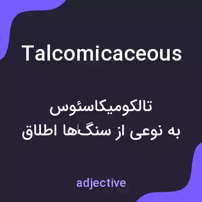 معنی talcomicaceous به فارسی معنی talcomicaceous به فارسی