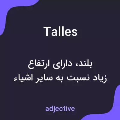 معنی talles به فارسی معنی talles به فارسی