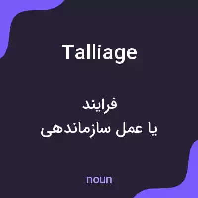 معنی talliage به فارسی معنی talliage به فارسی