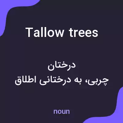 معنی tallow trees به فارسی معنی tallow trees به فارسی
