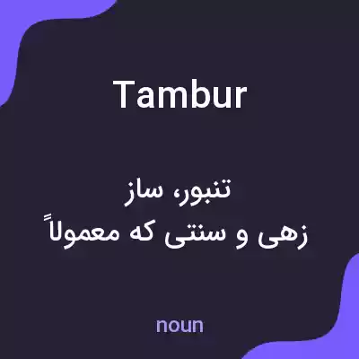 معنی tambur به فارسی