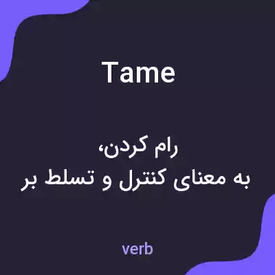 معنی tame به فارسی معنی tame به فارسی