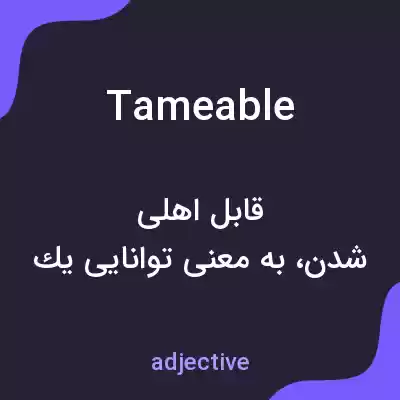 معنی tameable به فارسی معنی tameable به فارسی