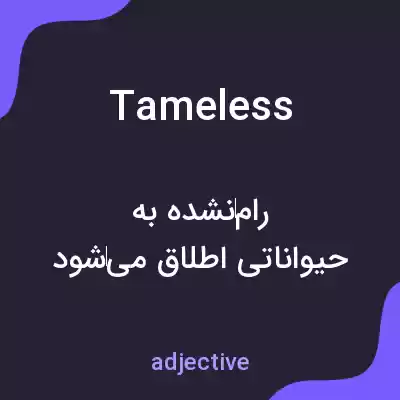 معنی tameless به فارسی معنی tameless به فارسی