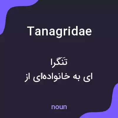 معنی tanagridae به فارسی معنی tanagridae به فارسی