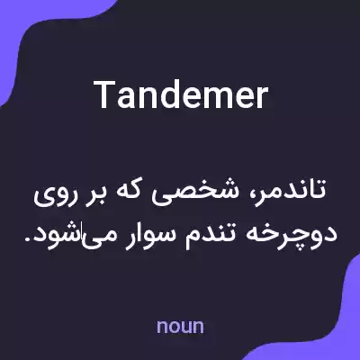 معنی tandemer به فارسی معنی tandemer به فارسی