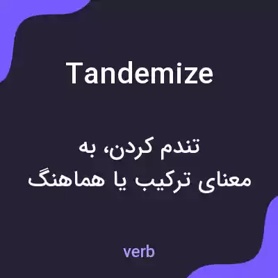 معنی tandemize به فارسی معنی tandemize به فارسی
