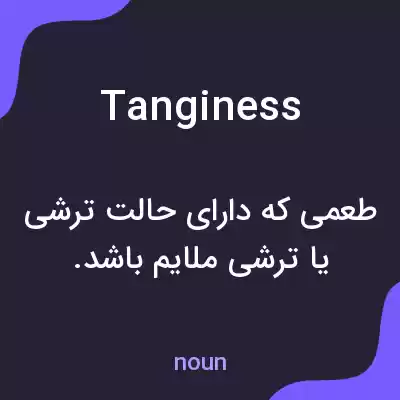 معنی tanginess به فارسی معنی tanginess به فارسی