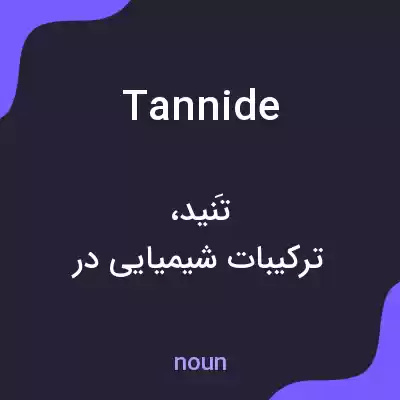 معنی tannide به فارسی معنی tannide به فارسی