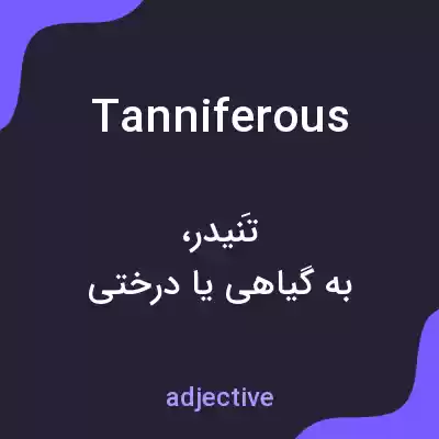 معنی tanniferous به فارسی معنی tanniferous به فارسی
